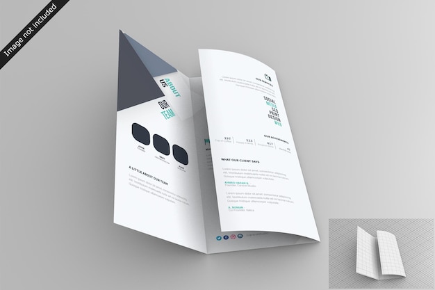 PSD trifold brochure mockup v3