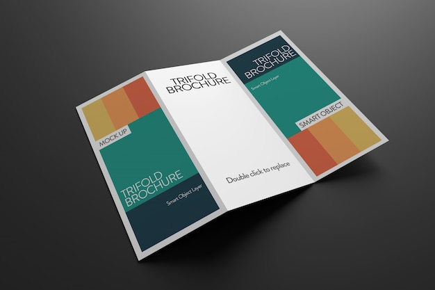 Mockup brochure a tre ante