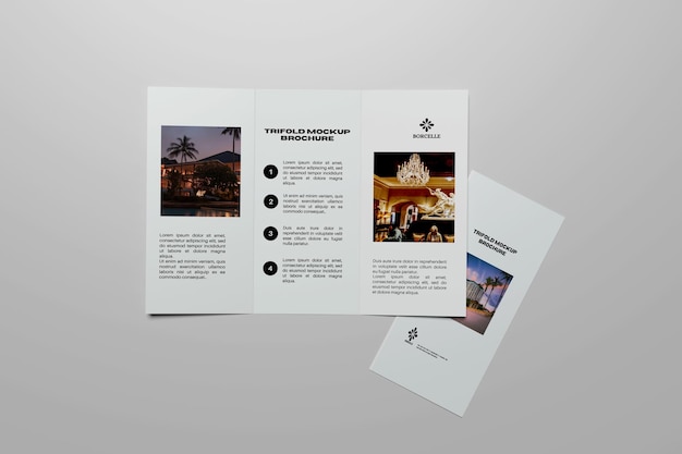 PSD trifold brochure mockup