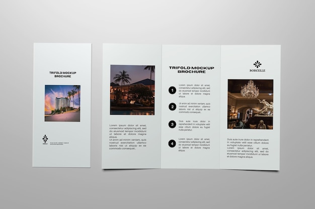 PSD trifold brochure mockup