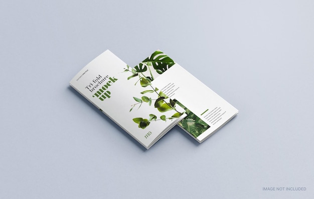 Trifold brochure mockup