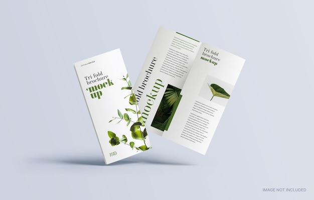 Trifold brochure mockup