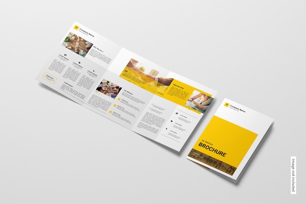 Trifold brochure mockup