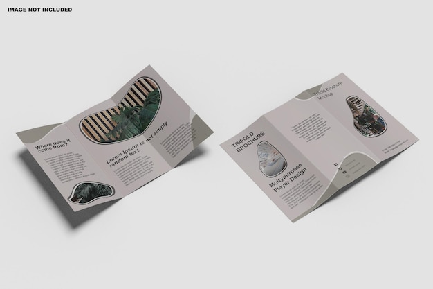 Trifold brochure mockup