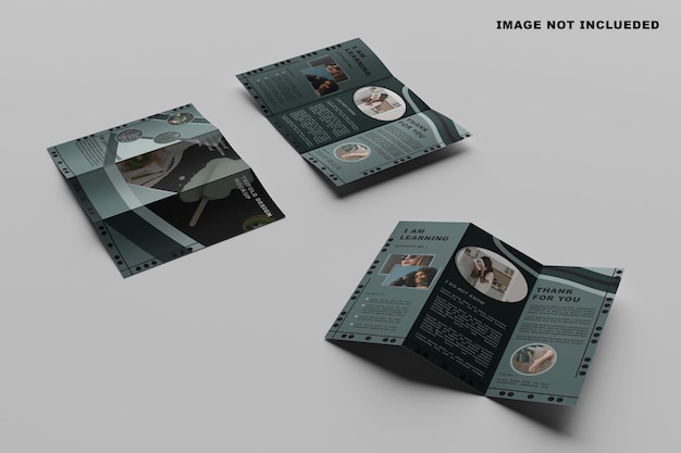 PSD trifold brochure mockup