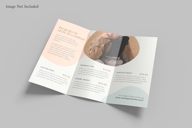 Trifold brochure mockup