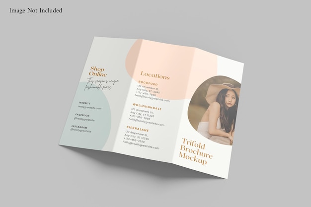 Trifold brochure mockup