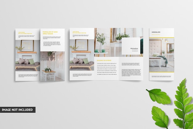 Trifold brochure mockup