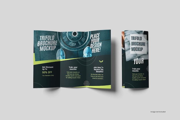 Trifold brochure mockup