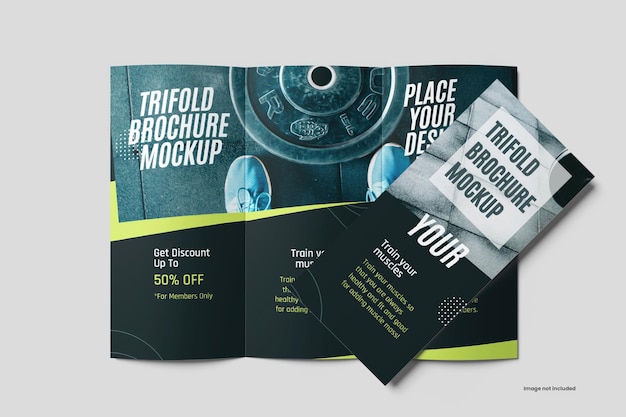 Trifold brochure mockup