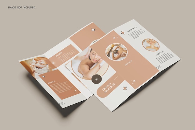 Trifold brochure mockup