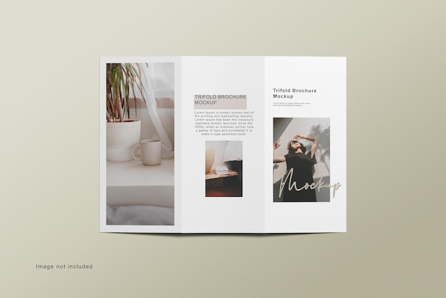 Trifold brochure mockup