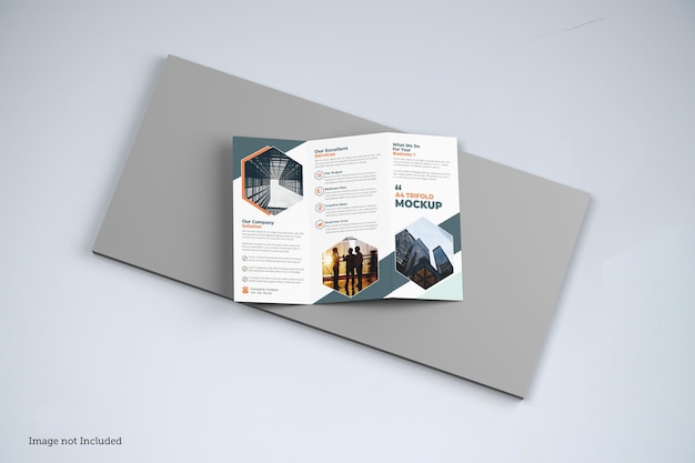 Trifold brochure mockup