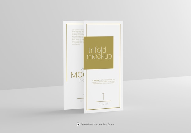 Trifold brochure mockup