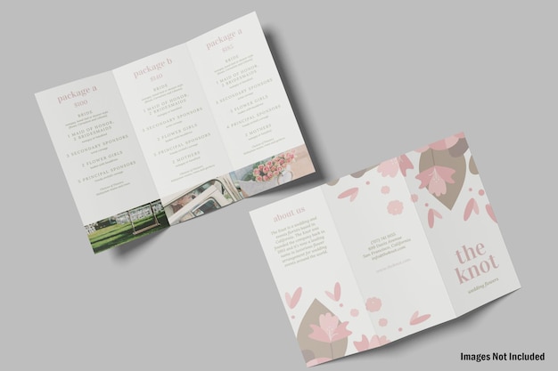 Trifold brochure mockup