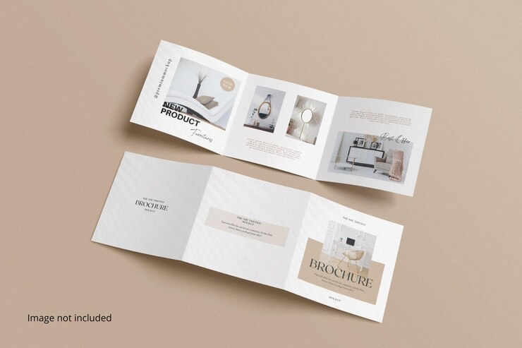 Trifold brochure mockup