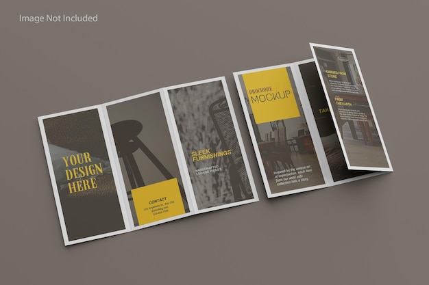 PSD trifold brochure mockup