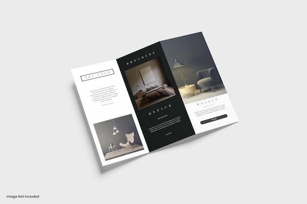 PSD trifold brochure mockup