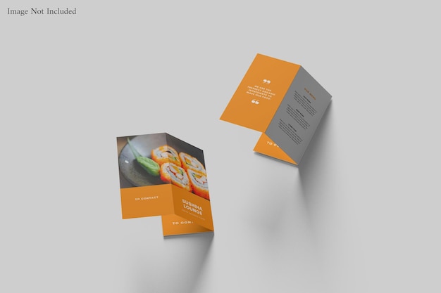 Trifold brochure mockup