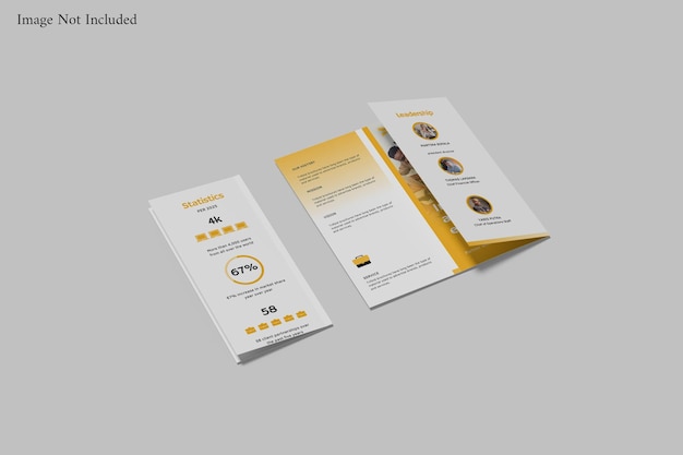 Trifold brochure mockup