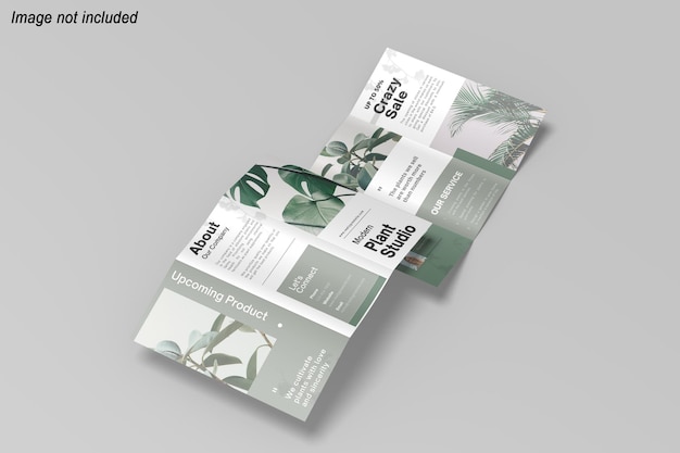 PSD trifold brochure mockup