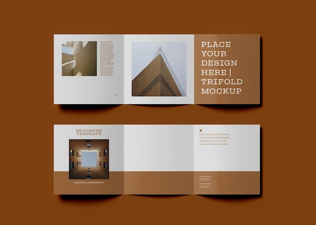 Mockup di brochure a tre ante