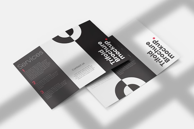 Trifold brochure mockup