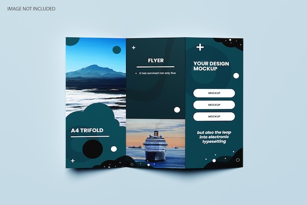 PSD trifold brochure mockup