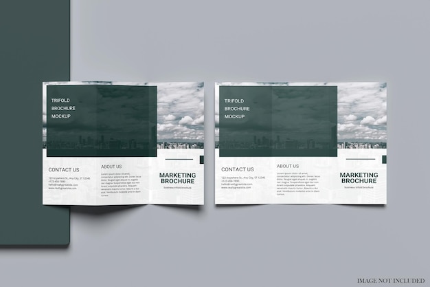 PSD trifold brochure mockup