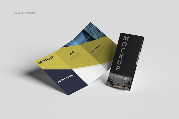 Trifold brochure mockup