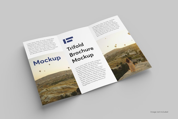 Trifold brochure mockup