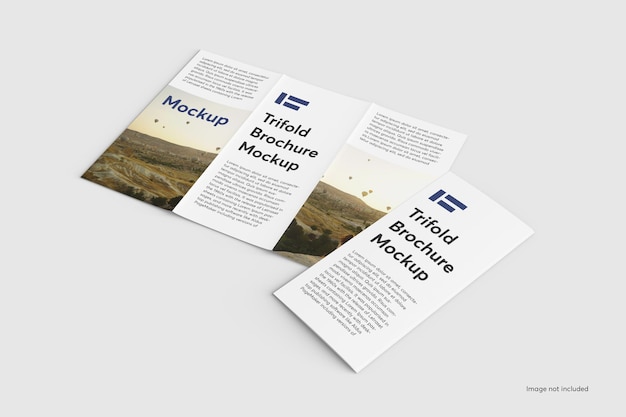 Trifold brochure mockup