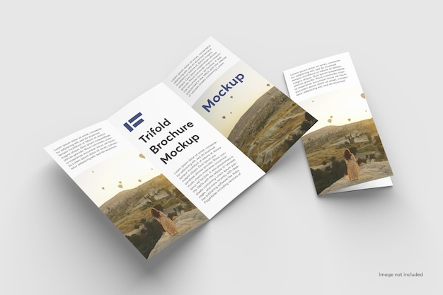 PSD trifold brochure mockup