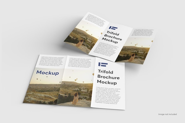 Trifold brochure mockup