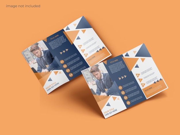 Trifold brochure mockup