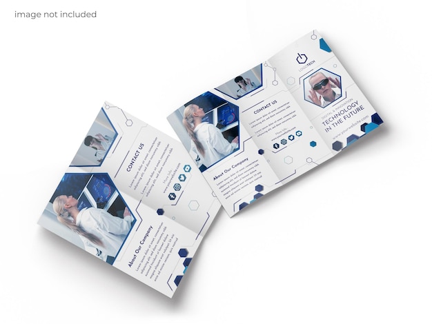 PSD trifold brochure mockup