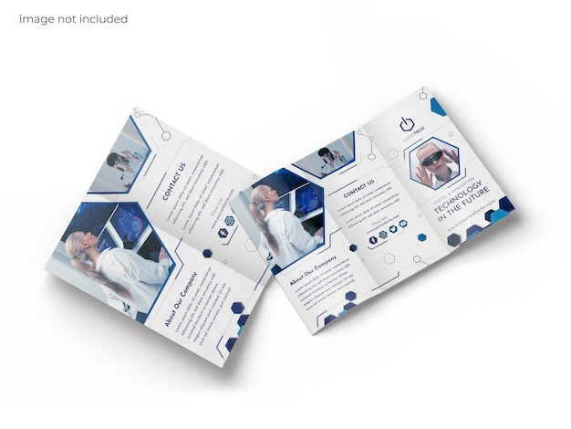 PSD trifold brochure mockup