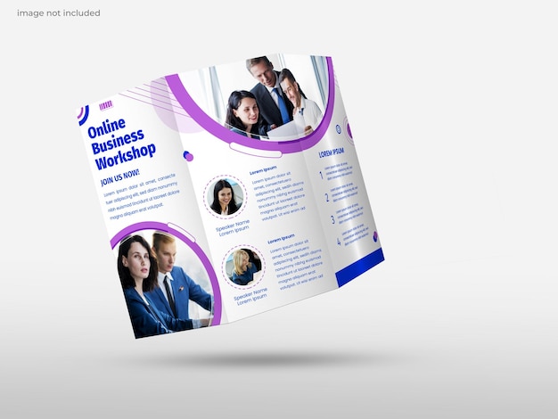 PSD mockup di brochure a tre ante