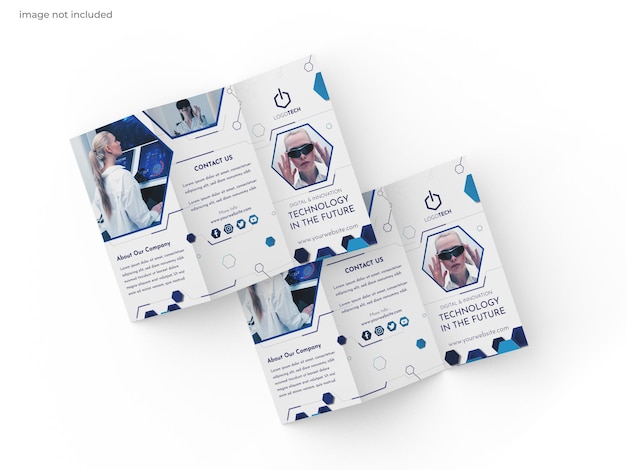 Trifold brochure mockup