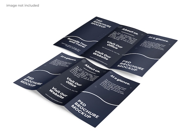 PSD trifold brochure mockup