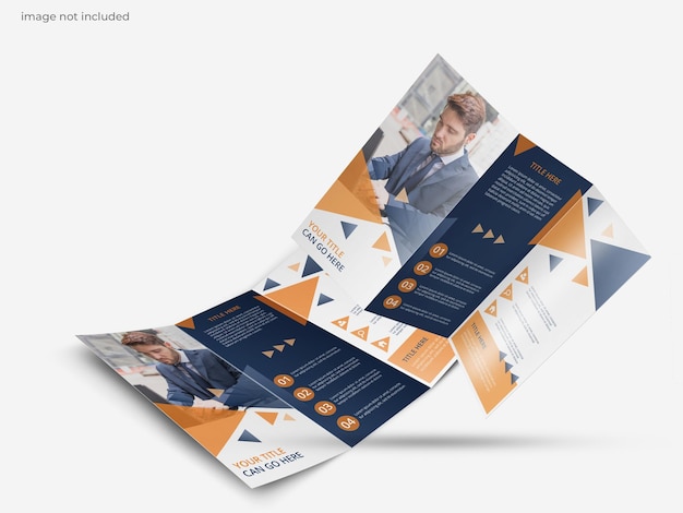 Mockup di brochure a tre ante