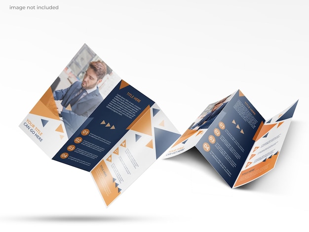 PSD mockup di brochure a tre ante