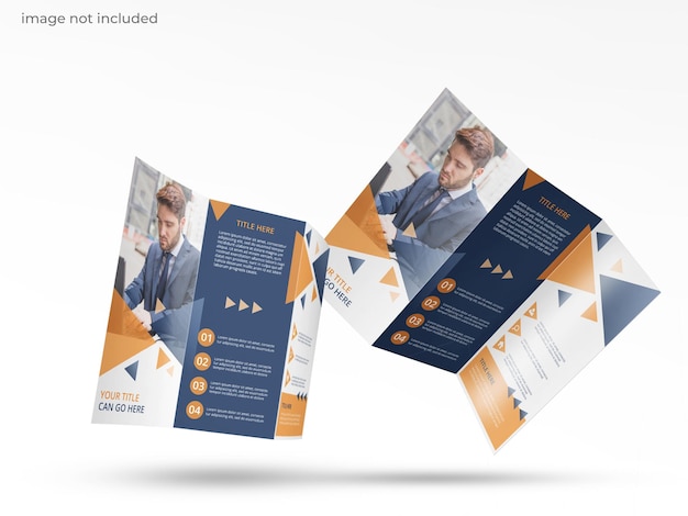 PSD mockup di brochure a tre ante