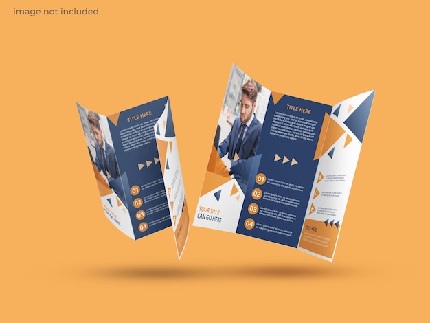 PSD trifold brochure mockup