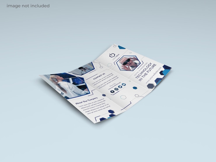 PSD trifold brochure mockup