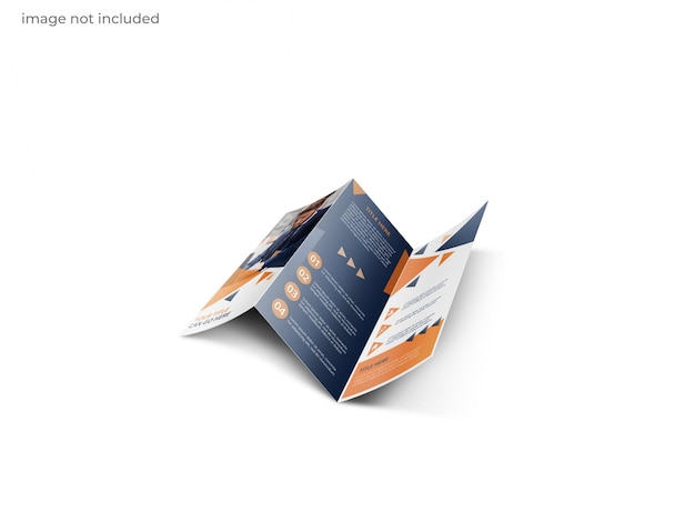 PSD trifold brochure mockup