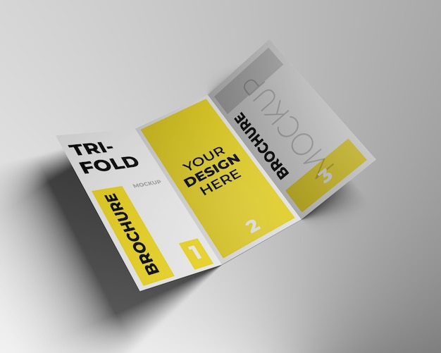PSD trifold brochure mockup