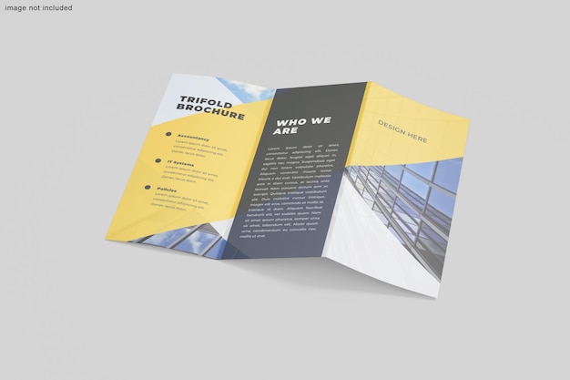 PSD trifold brochure mockup