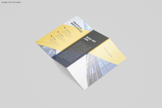 PSD trifold brochure mockup