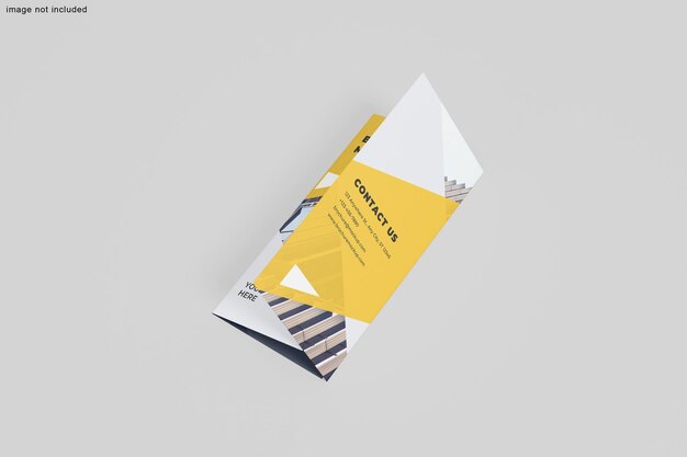 Trifold brochure mockup